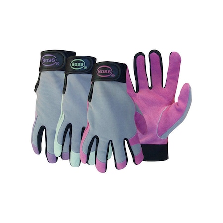 Boss Boss Guard Women's Indoor/Outdoor Mechanic's Glove Assorted L 1 pk 790L